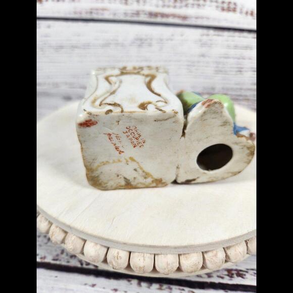 Occupied Japan Vintage Small Planter with figurine - Picture 6 of 7